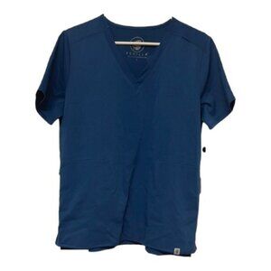 Perilla V-Neck Teal Hospital Nurse Medical Doctor Scrub Top Size Large NWT #6511